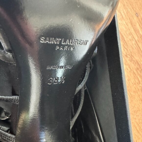 Yves Saint Laurent Jerry 95 Sandals in Crepe Satin and Rhinestones $1390 MSRP - Picture 9 of 9